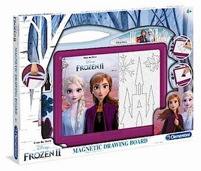 Clementoni 15290 Zaubertafel Disney Frozen 2, magnetische Maltafel zum Zeichnen und Malen, lösch- & wiederverwendbar, mit 3 Schablonen, Kreativspielzeug für Kinder ab 4 Jahren