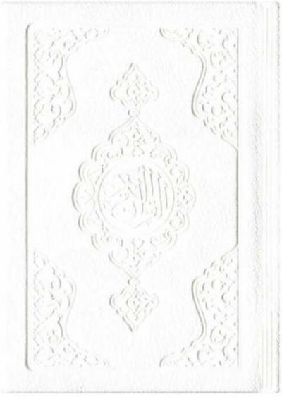 Büyük Cep Boy Termo Deri Kuran-i Kerim Beyaz, Mühürlü, Ciltli - KOPIE