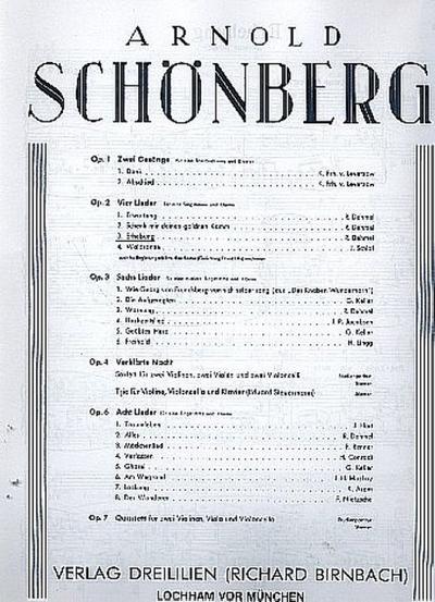 Erhebung op.2,3 für Singstimmeund Klavier