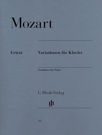 Variationen für Klavier: Besetzung: Klavier zu zwei Händen (G. Henle Urtext-Ausgabe)