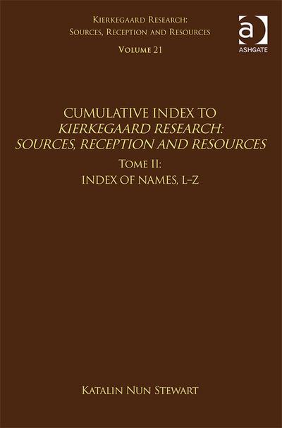 Volume 21, Tome II: Cumulative Index