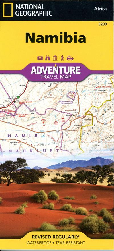 Touristische Karte Namibia 1:1 200 000 - Geographic National