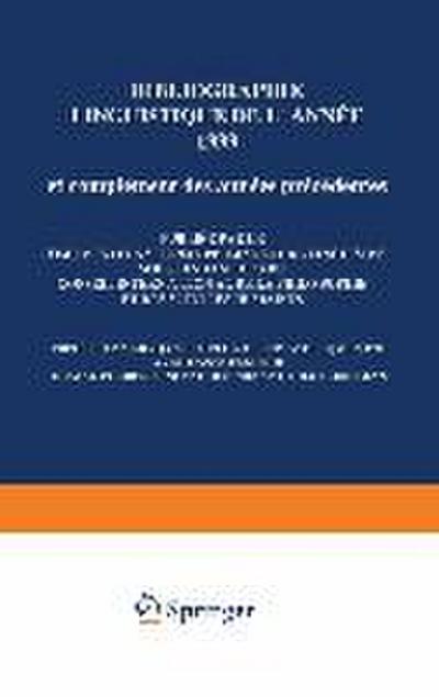 Linguistic Bibliography for the Year 1999 / Bibliographie Linguistique de l’Année 1999