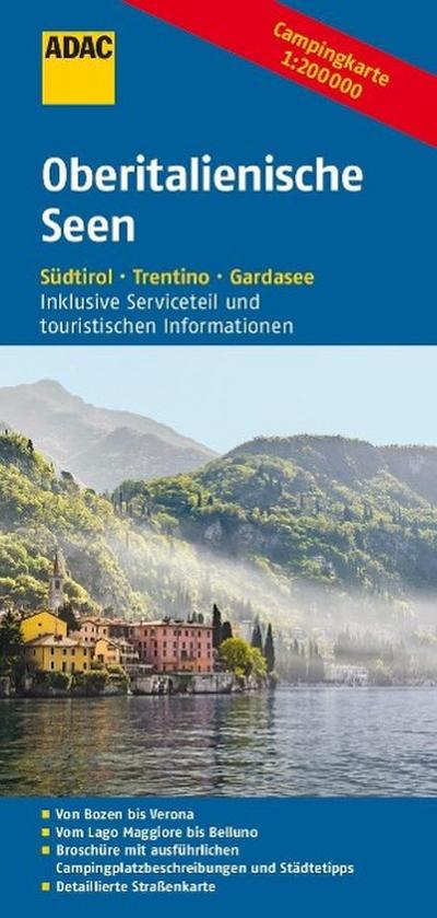 ADAC Karte Oberitalienische Seen, Campingkarte