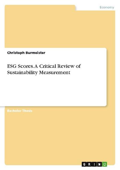 ESG Scores. A Critical Review of Sustainability Measurement