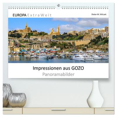 Impressionen aus GOZO - Panoramabilder (hochwertiger Premium Wandkalender 2025 DIN A2 quer), Kunstdruck in Hochglanz