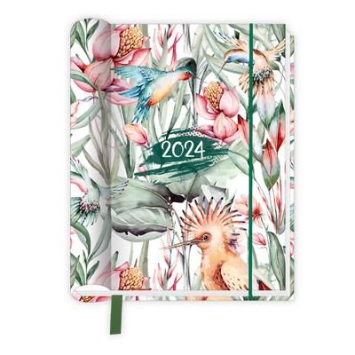 Trötsch Taschenkalender A6 Wire-O Motiv Tiere 2024 - mit Postkarten