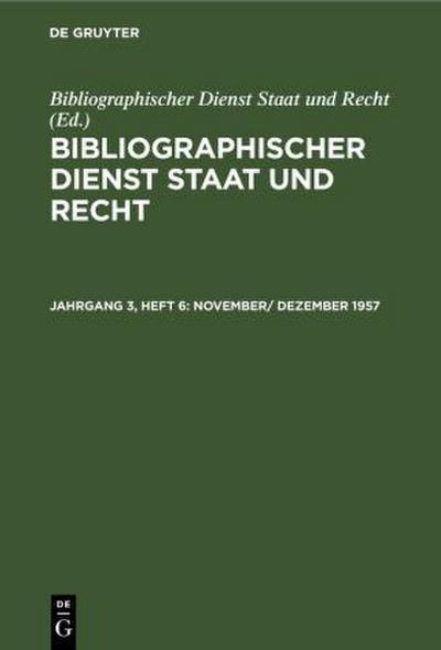 November/ Dezember 1957