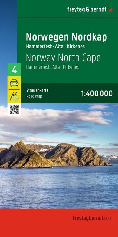 freytag & berndt Straßenkarte Norwegen Nordkap, Hammerfest - Alta - Kirkenes 1:400.000 