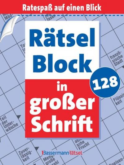 Rätselblock in großer Schrift 128