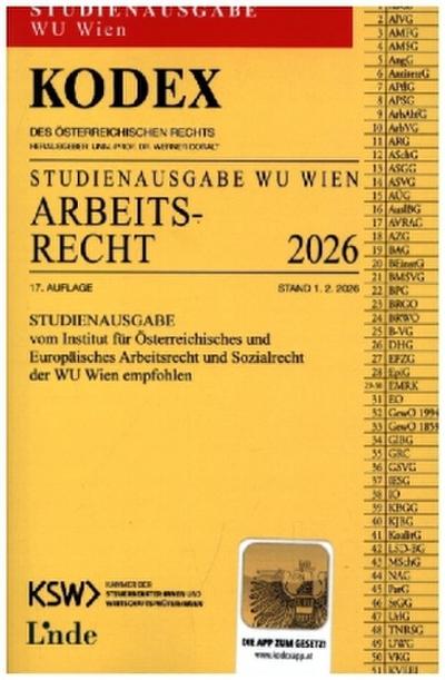 KODEX Studienausgabe Arbeitsrecht WU 2026