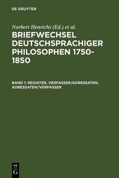 Briefwechsel deutschsprachiger Philosophen 1750-1850
