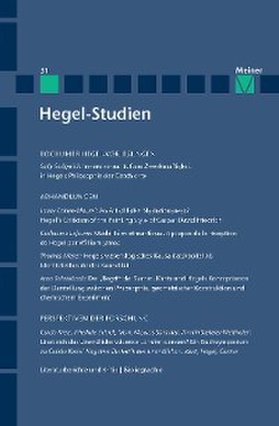 Hegel-Studien Band 51