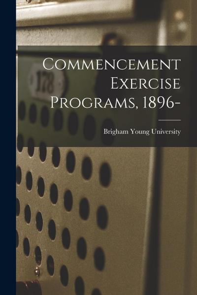 Commencement Exercise Programs, 1896