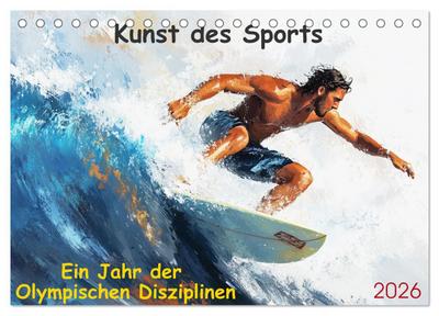 Kunst des Sports (Tischkalender 2026 DIN A5 quer), CALVENDO Monatskalender