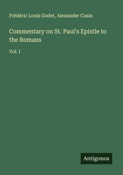 Commentary on St. Paul’s Epistle to the Romans