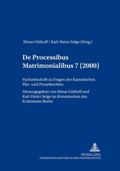 De processibus matrimonialibus