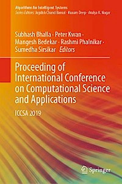 Proceeding of International Conference on Computational Science and Applications