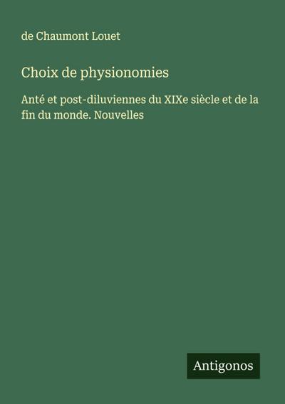 Choix de physionomies