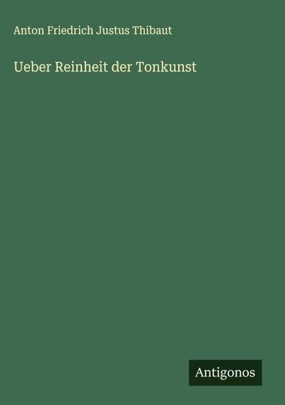 Ueber Reinheit der Tonkunst