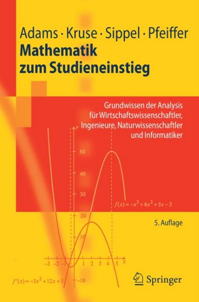 Mathematik zum Studieneinstieg: Grundwissen der Analysis für Wirtschaftswissenschaftler, Ingenieure, Naturwissenschaftler und Informatiker (Springer-Lehrbuch)