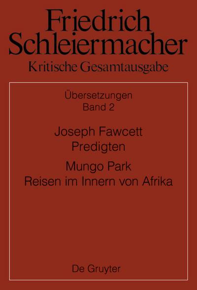 Joseph Fawcett, Predigten Mungo Park, Reisen im Innern von Afrika