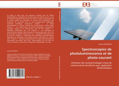 Spectroscopies de photoluminescence et de photo-courant - Florent Rochette