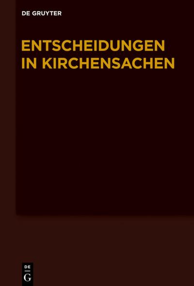 Entscheidungen in Kirchensachen 60