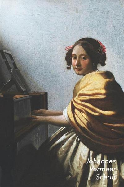 Johannes Vermeer Schrift: Zittende Vrouw aan het Virginaal Artistiek Dagboek voor Aantekeningen Stijlvol Notitieboek Ideaal Voor School, Studie