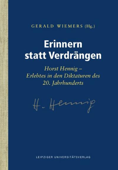 Erinnern statt Verdrängen