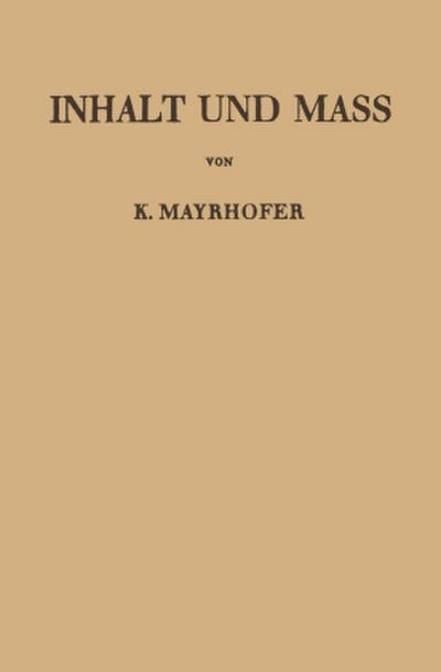 Inhalt und Mass