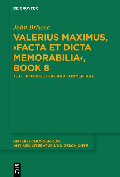 Valerius Maximus, ¿Facta et dicta memorabilia¿, Book 8