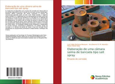 Elaboração de uma câmara salina de bancada tipo salt spray