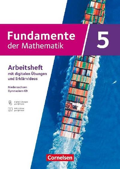 Fundamente der Mathematik 5. Schuljahr - Ausgabe Niedersachsen ab 2024 - Arbeitsheft mit Erklärfilmen und digitalen Übungen