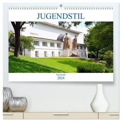 Jugendstil - Darmstadt (hochwertiger Premium Wandkalender 2024 DIN A2 quer), Kunstdruck in Hochglanz