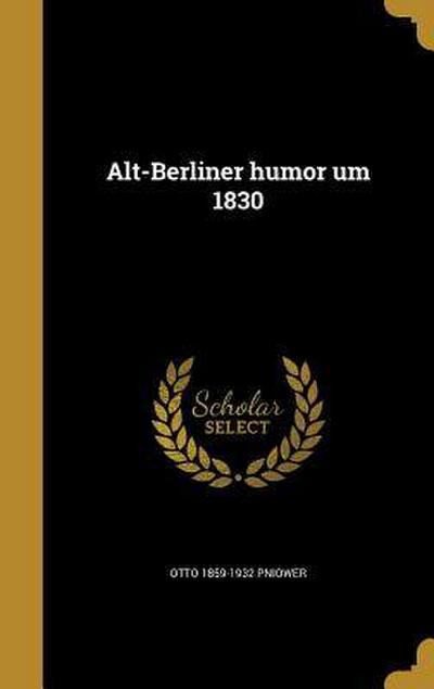 Alt-Berliner humor um 1830