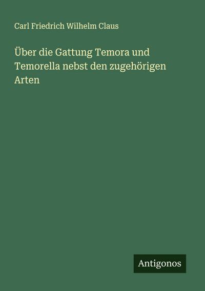 Über die Gattung Temora und Temorella nebst den zugehörigen Arten