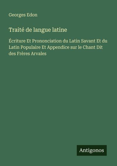 Traité de langue latine