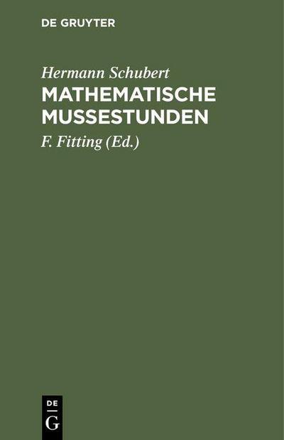 Mathematische Mußestunden