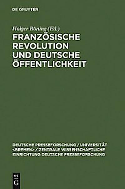 Französische Revolution und deutsche Öffentlichkeit