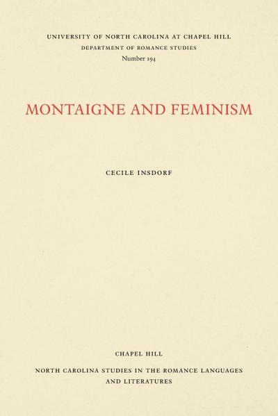 Montaigne and Feminism
