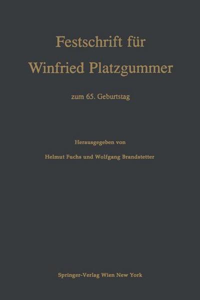 Festschrift für Winfried Platzgummer