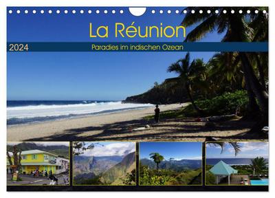 La Réunion - Paradies im indischen Ozean (Wandkalender 2024 DIN A4 quer), CALVENDO Monatskalender