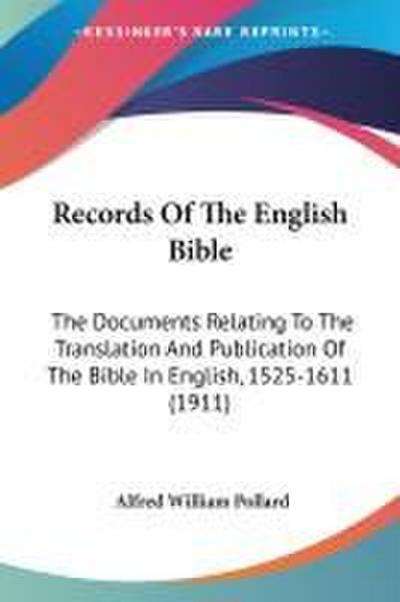 Records Of The English Bible