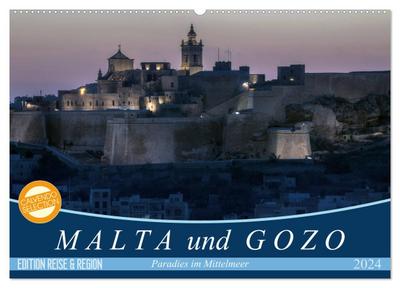 Malta und Gozo Paradies im Mittelmeer (Wandkalender 2024 DIN A2 quer), CALVENDO Monatskalender