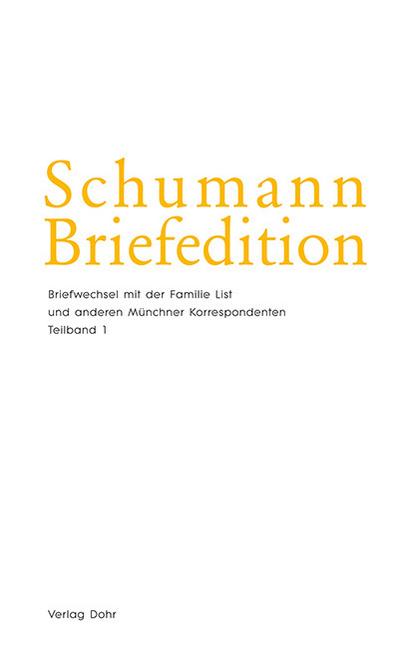 Schumann-Briefedition Schumann-Briefedition / Schumann-Briefedition II.8, 2 Teile