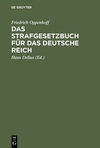 Das Strafgesetzbuch für das Deutsche Reich