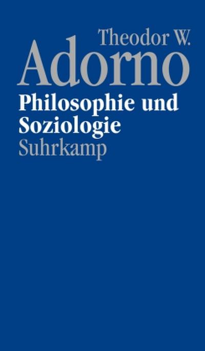 Nachgelassene Schriften Philosophie und Soziologie (1960)
