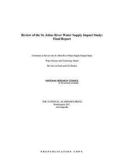 Review of the St. Johns River Water Supply Impact Study