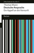 Deutsche Ansprache. Ein Appell an die Vernunft